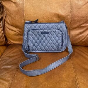 VERA BRADLEY Blue Little Hipster Shoulder Bag Purse